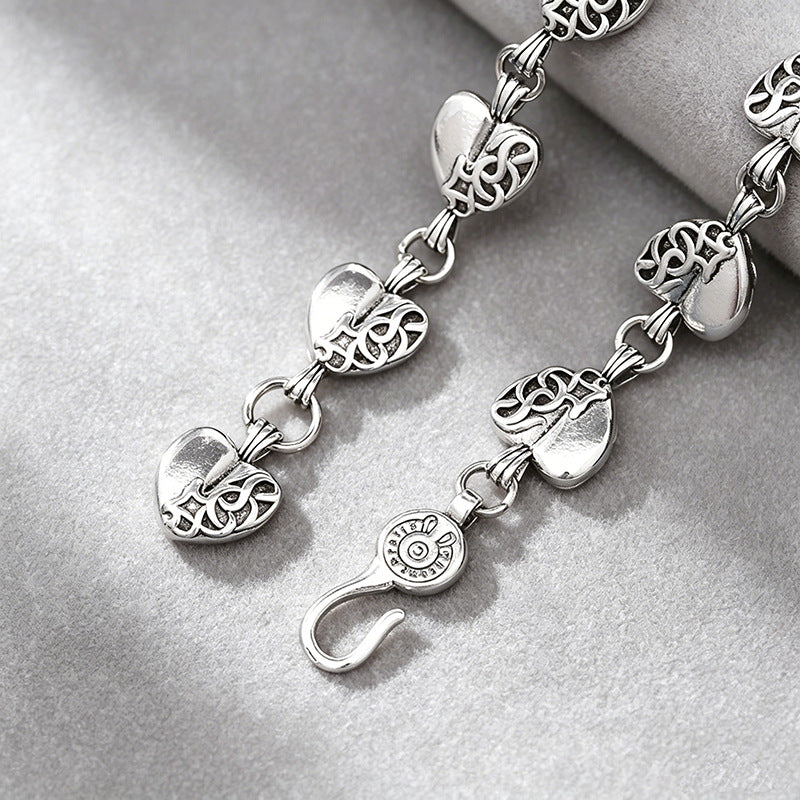 Wholesale Retro Love Heart Bracelet - Stylish Unisex Fashion Accessory for Gift or Boutique Resale