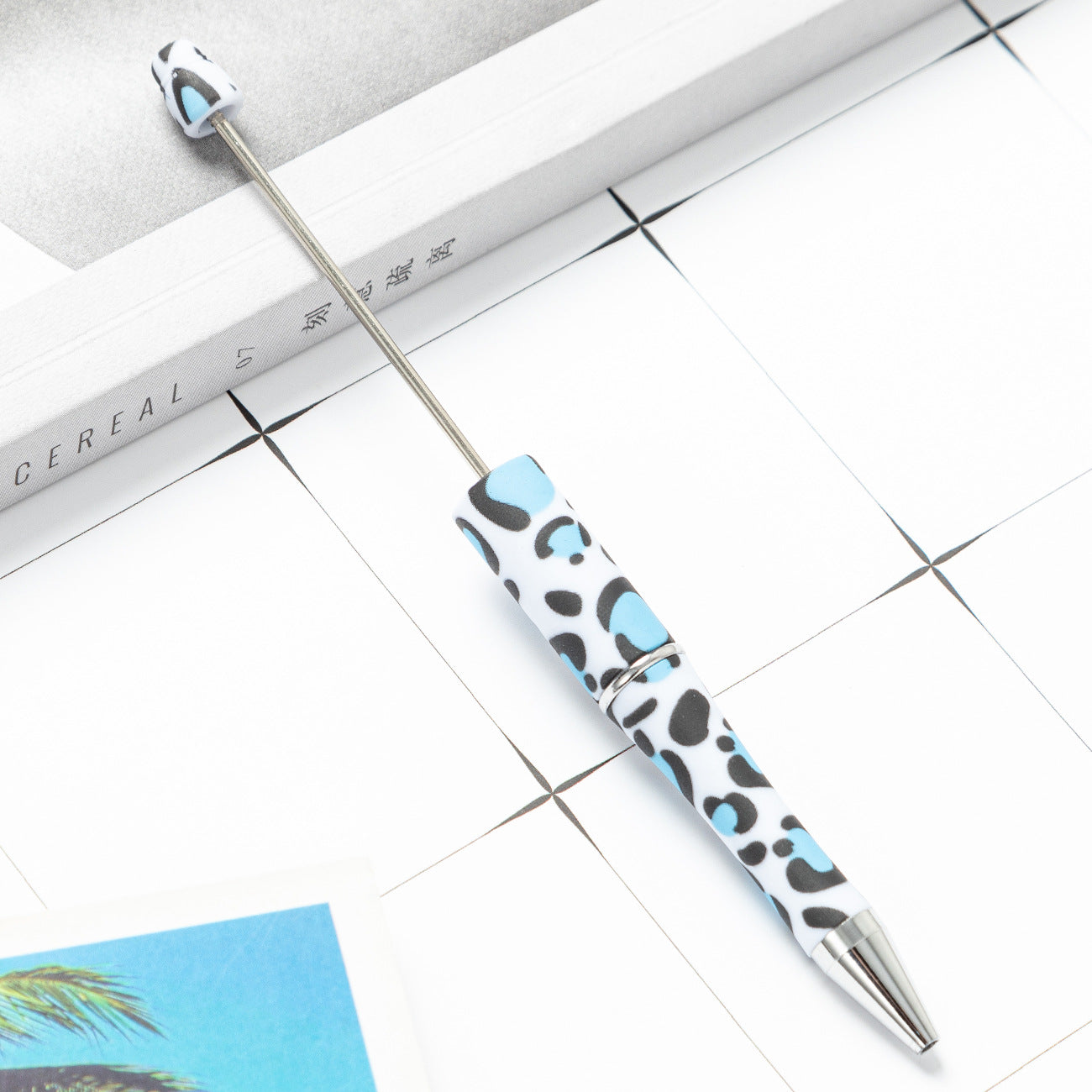 Wholesale Beadable Pens Cow Print Leopard Print Christmas Plastic Pen DIY for Beaded