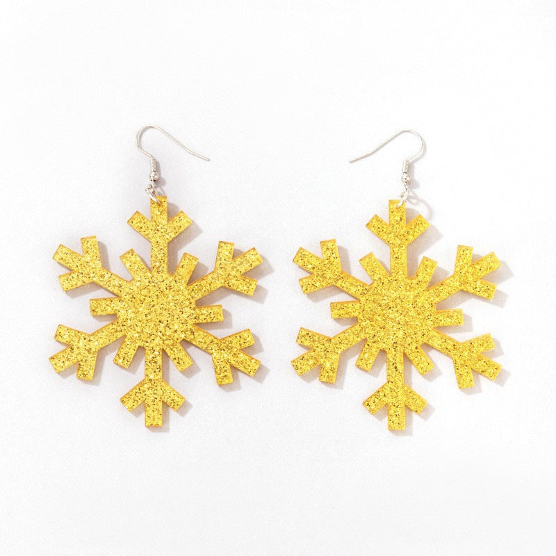 Wholesale  personality resin snowflake  earrings
