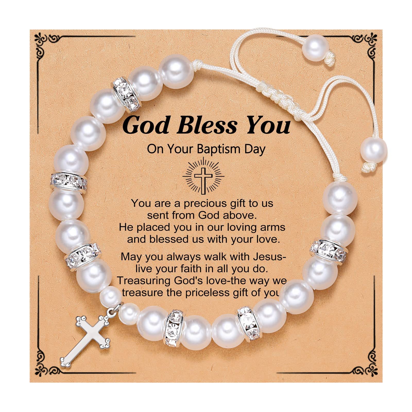 Wholesale Cross Pendant White  Diamond Bracelet