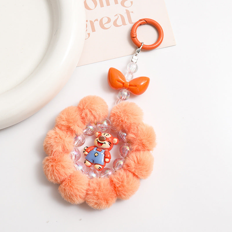 Wholesale Cartoon  Colorful Ins  Handmade Beaded Acrylic  Keychain  ACCVIP