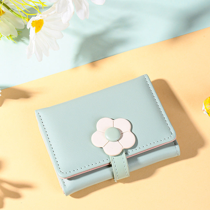 Wholesale short cute small flower wallet