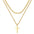 Wholesale Stainless Steel Double Twist Chain Cross Pendant Necklace