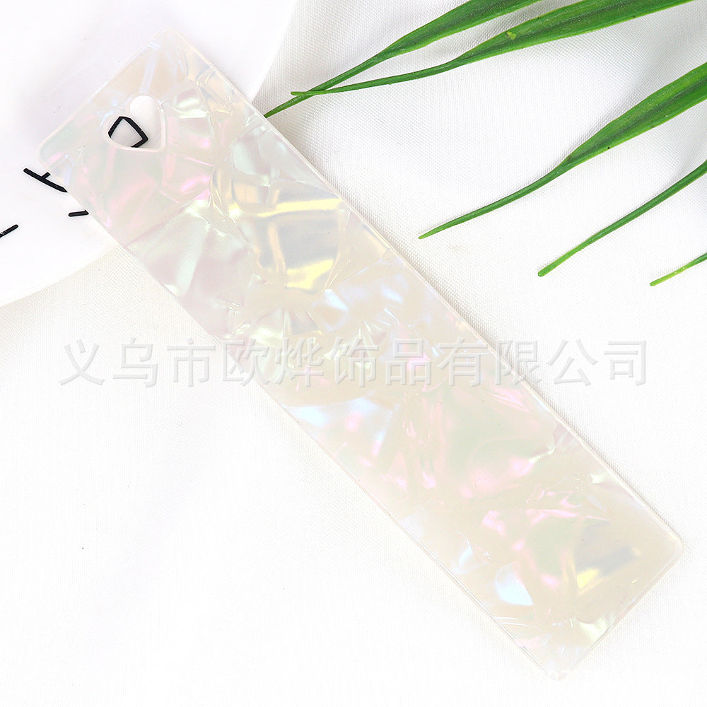 Wholesale 10PCS DIY Textured Acrylic Heart-shaped Bookmark with Keyhole Design