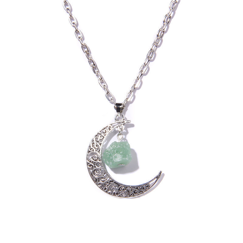 Wholesal women's alloy moon pendant fashion necklace