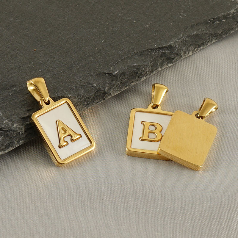 Wholesale Stainless Steel Letter Pendant Necklace Fashion Accessory Gift for Boutique Resale