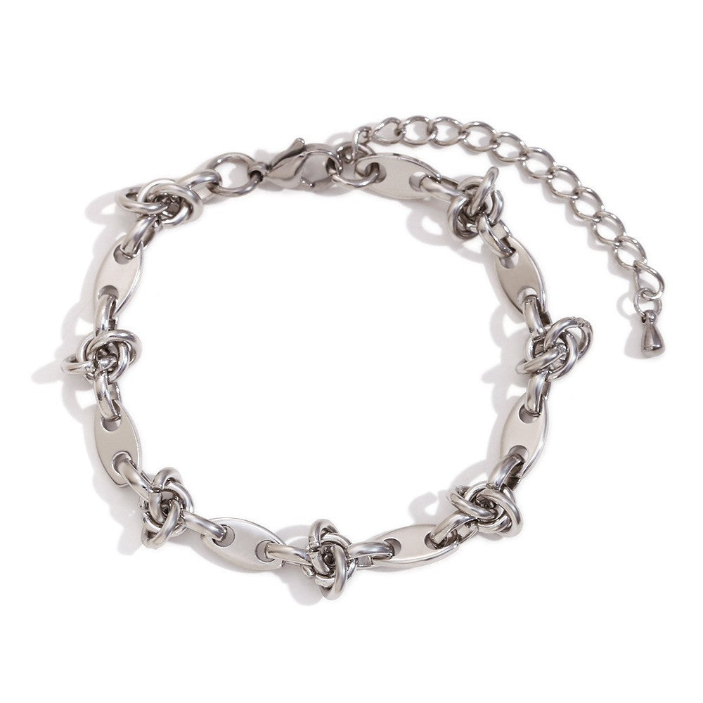 Wholesale Fashion Geometric Rhinestone Stainless Steel Bracelet For Women DIY Jewelry Accessory Travel Souvenir And Gift