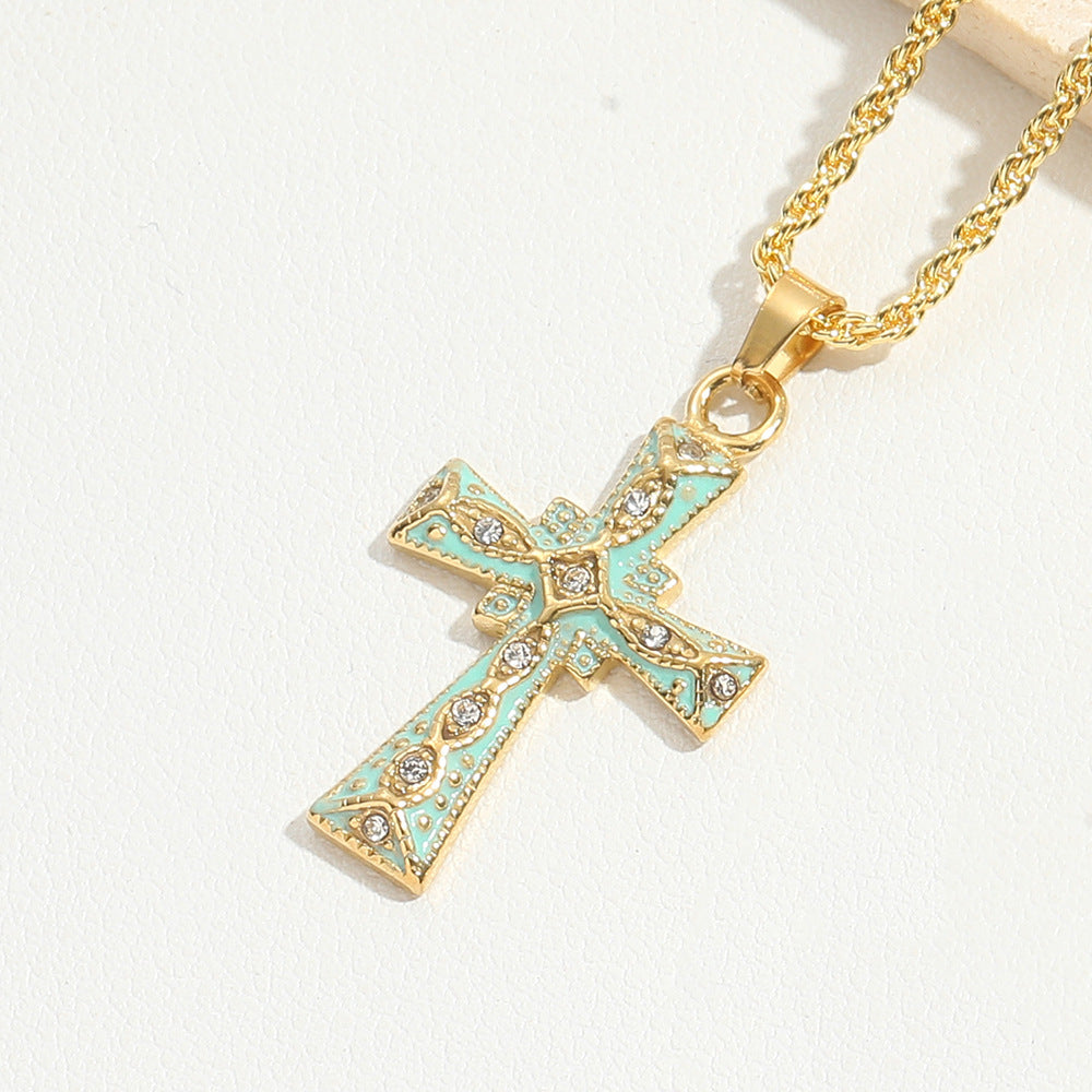Wholesale cross pendant clavicle necklace