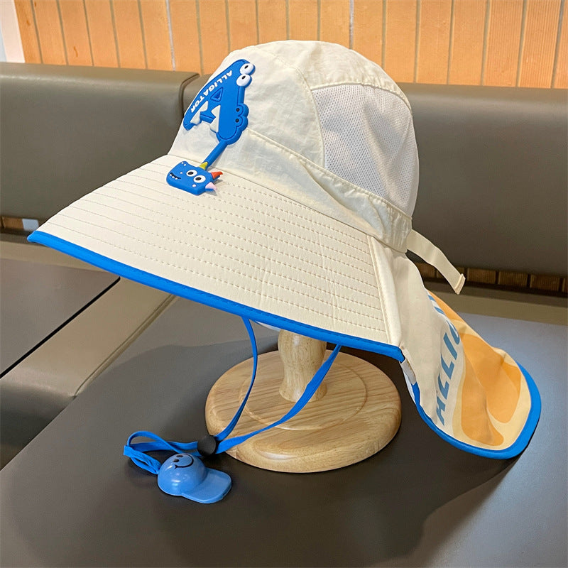 Wholesale Big Brim Children's Sunscreen Hat Summer Baby Hat  Bucket Hat