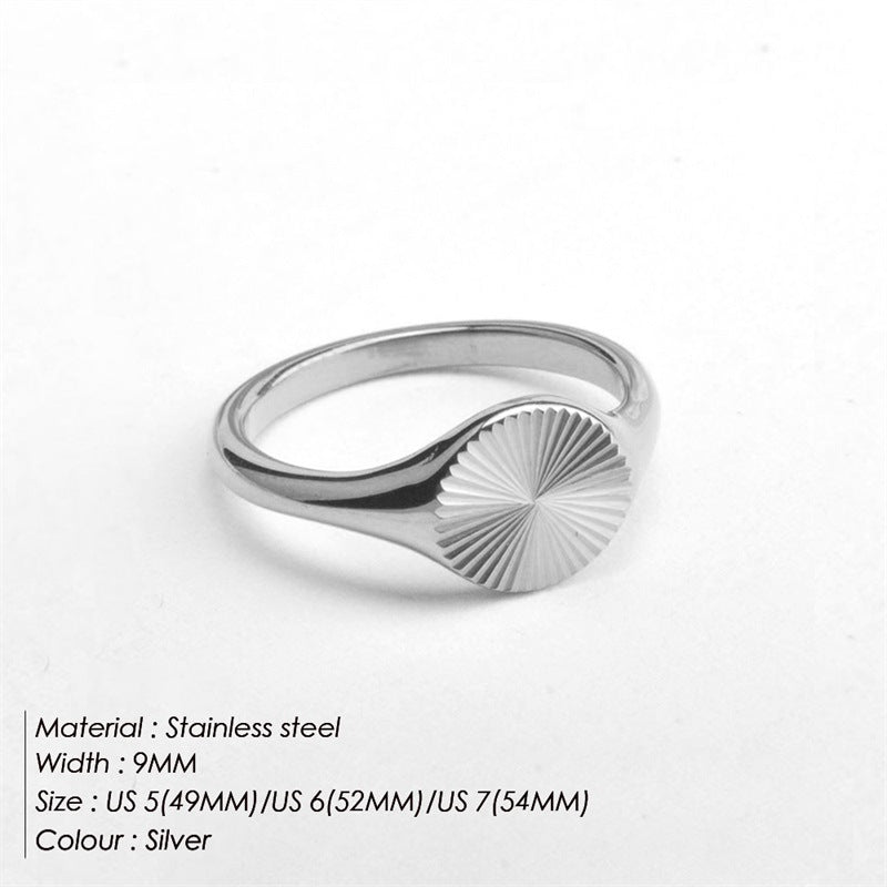 Wholesale carved rings stainless steel gold plated rings