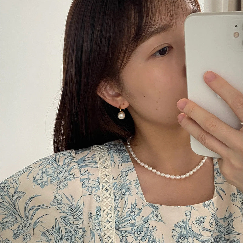 Wholesale 925 silver pearl earrings