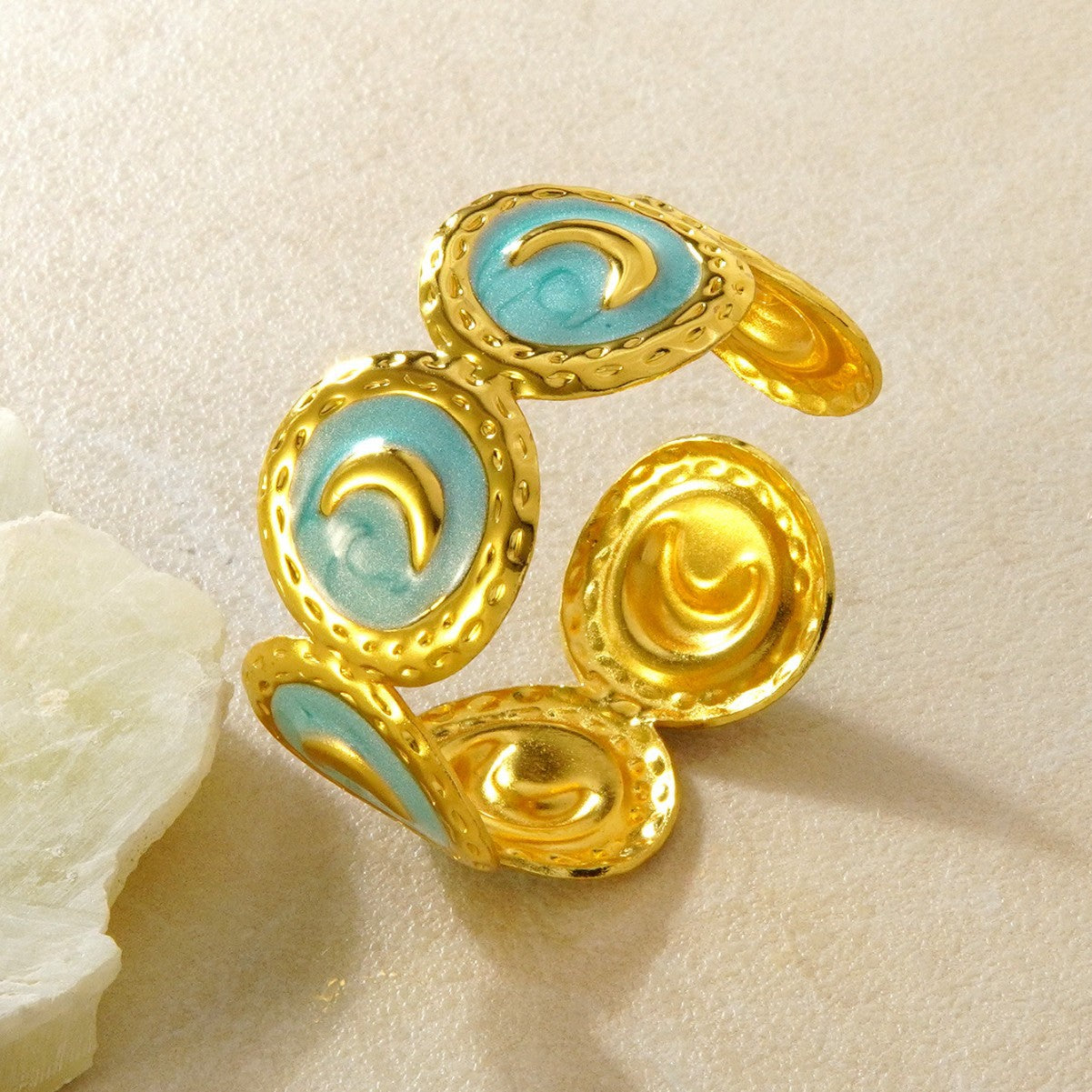 Wholesale Modern Moon Open Bangle Stainless Steel Enamel Bracelet Fashion Jewelry Accessory