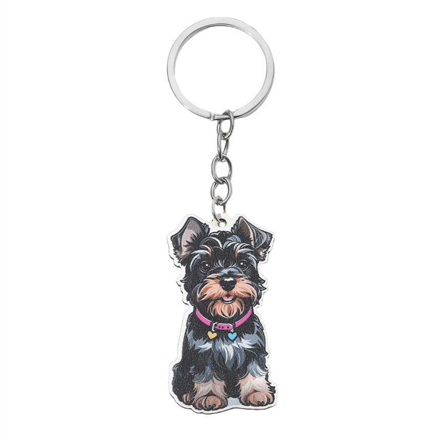 Wholesale Cartoon Puppy Wooden Keychain ACC-KC-RongR034