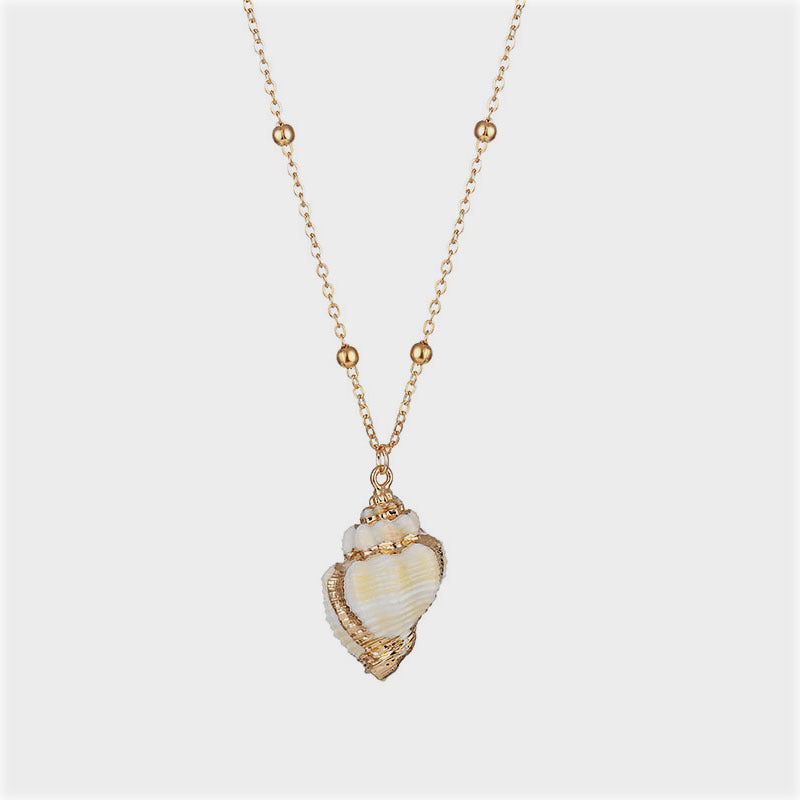 Wholesale Beach shell gold-plated conch necklace