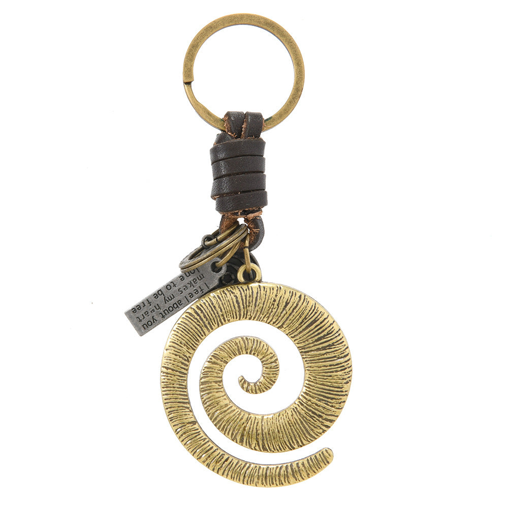 Wholesale Alloy Bronze Ginkgo Leaf Zodiac Pattern Keychains