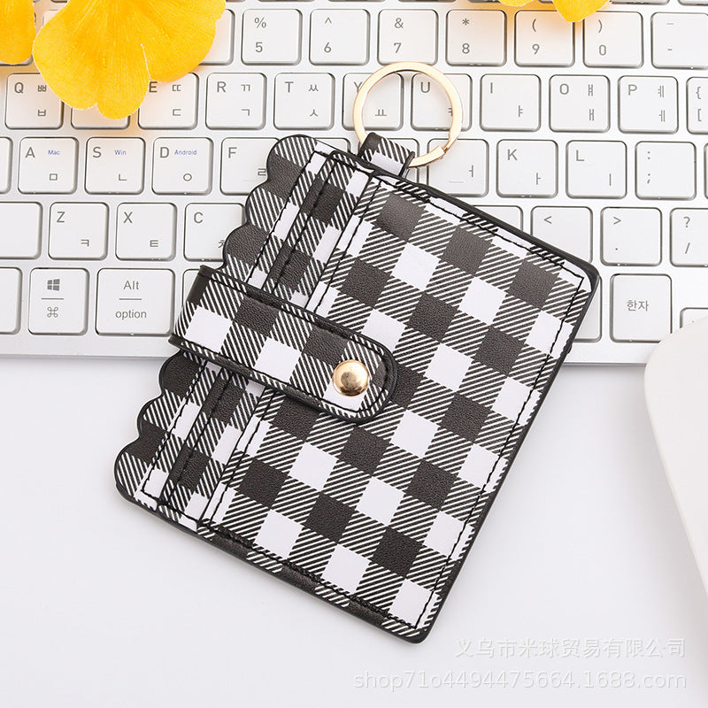 Wholesale Independence Day Cow Print Leopard Print PU Pickup Bag Keychain ACC-KC-MiQiu004