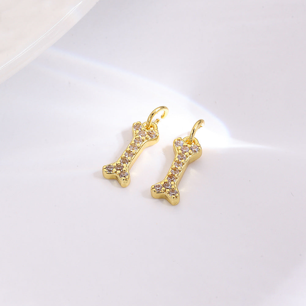 Wholesale Bone Angel Wings Heart Ice Cream Pendant