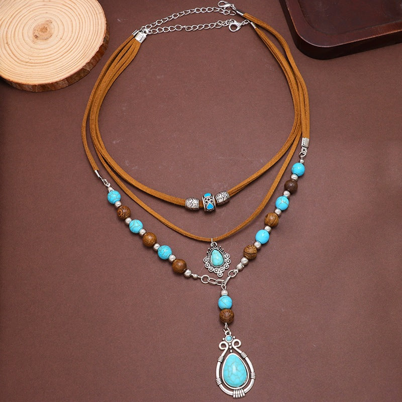 Wholesale Bohemian Vintage Layered Beaded Necklace Set,  Fashion Layering Jewelry Accessory for Women,  Gift