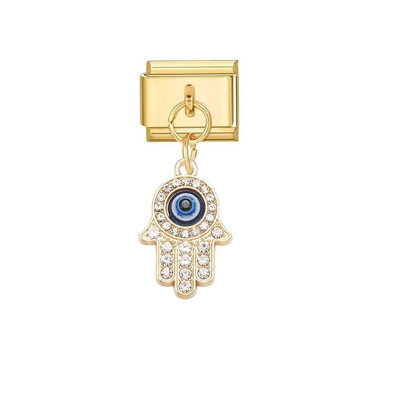 Wholesale Handmade Devil' s Eye Alloy Pendant - Trendy Jewelry Accessory for DIY Bracelets,  Gift Idea