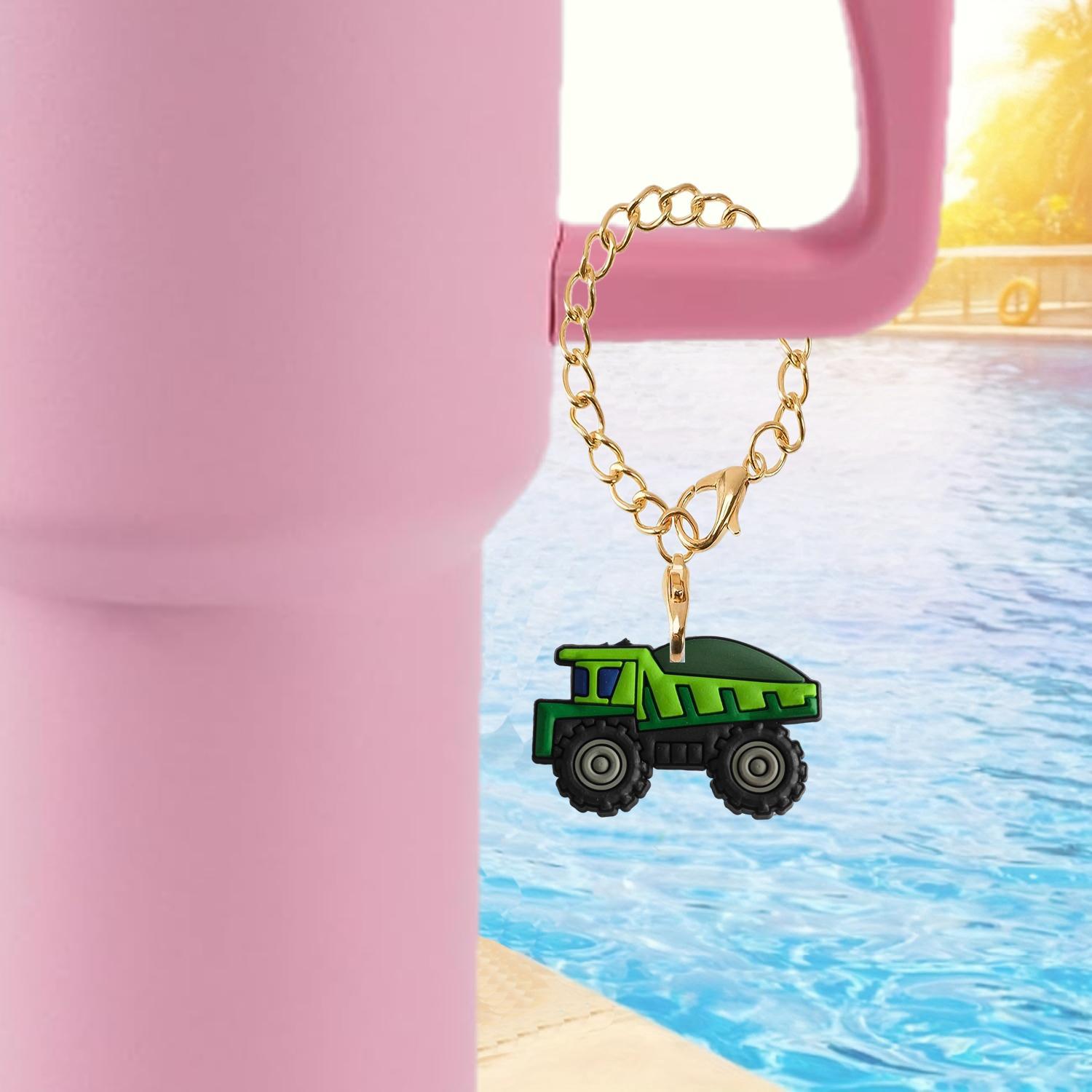 Wholesale Cartoon Truck Soft Rubber Hanging Chain Cup Accessories Chain ACC-CA-XieJi011