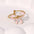 Wholesale cute gold plated bow open stainless steel ring