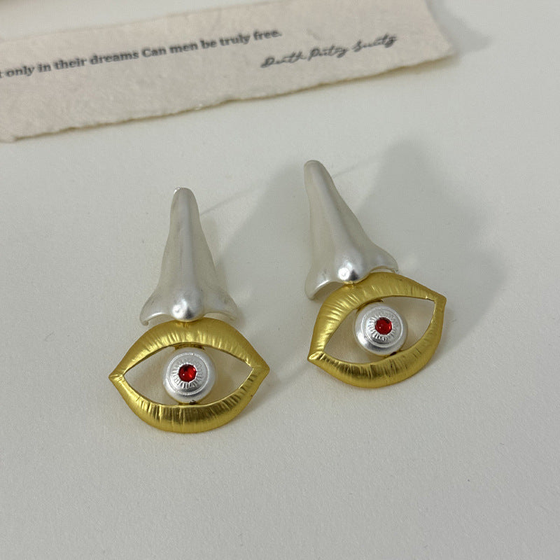 Wholesale  facial features series nose eyes earrings