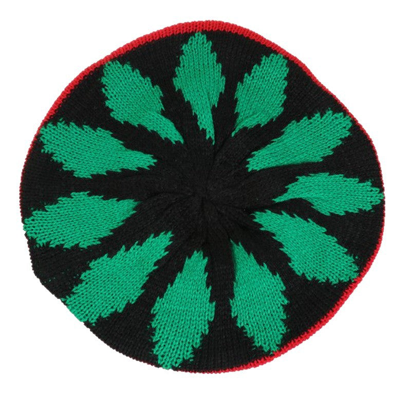 Wholesale Striped knitted hat rainbow hat  wool knitted hat