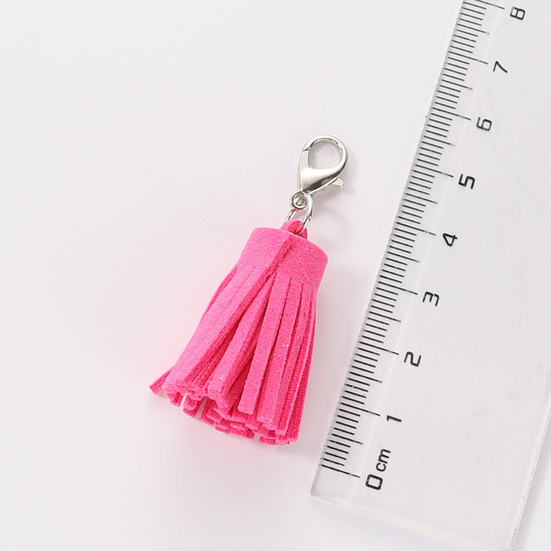 Wholesale Velvet Macaron Tassel Keychain Bags and Pendants ACC-KC-HuiMei008