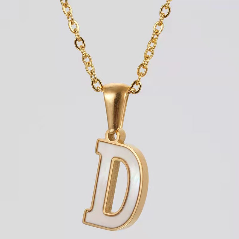 Wholesale Stainless steel letter necklace