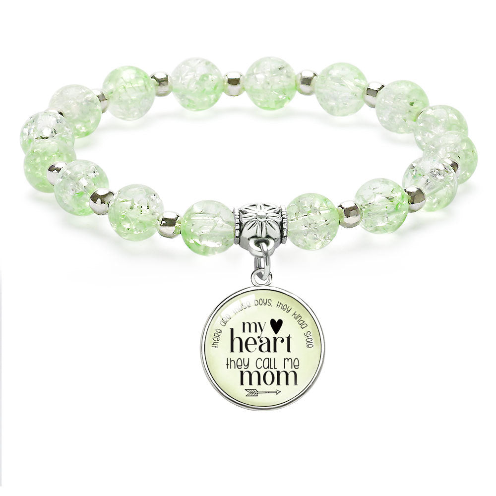 Wholesale  Mother's Day Bracelet Letter English Design Beaded Pendant Bracelet