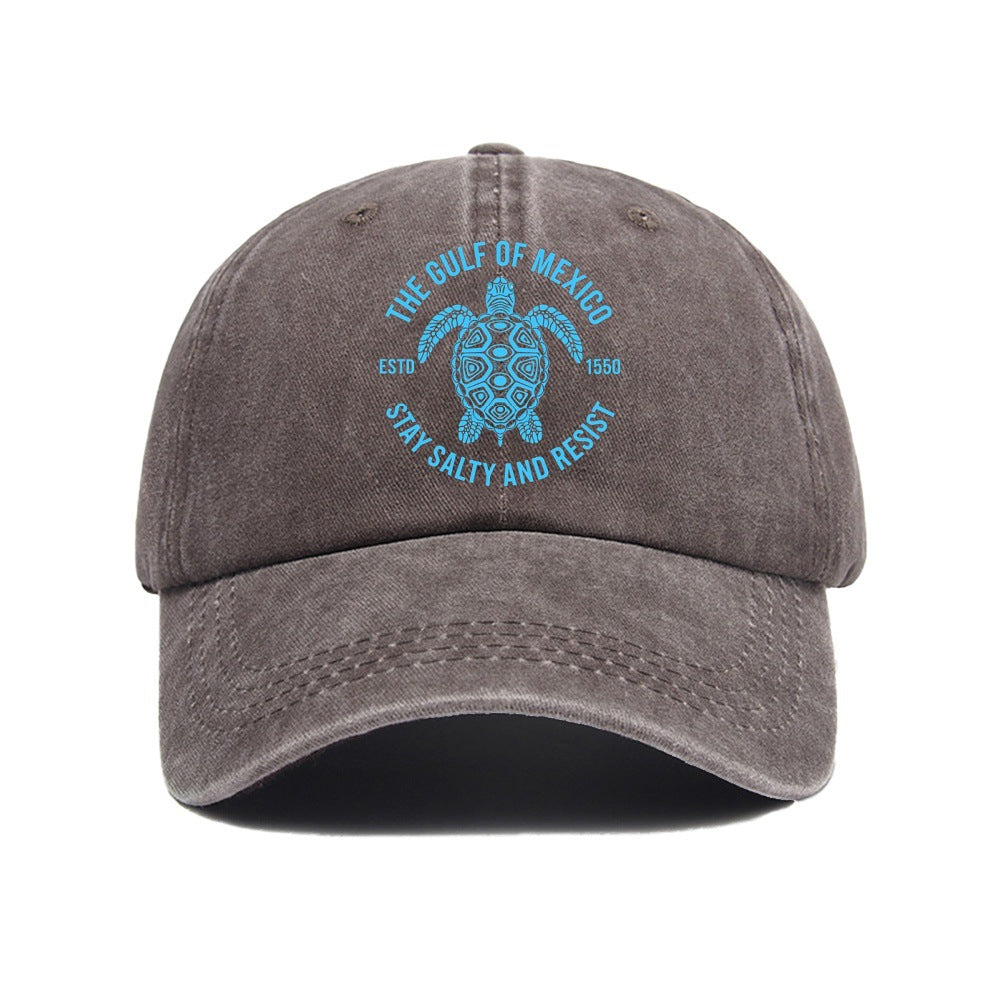 Wholesale Denim Peaked Cap Round Top Embroidered Cotton Baseball Cap