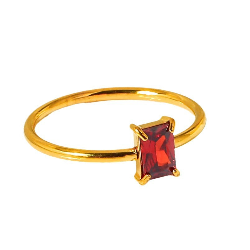 Wholesale 2PCS Steel Titanium Zircon Ring