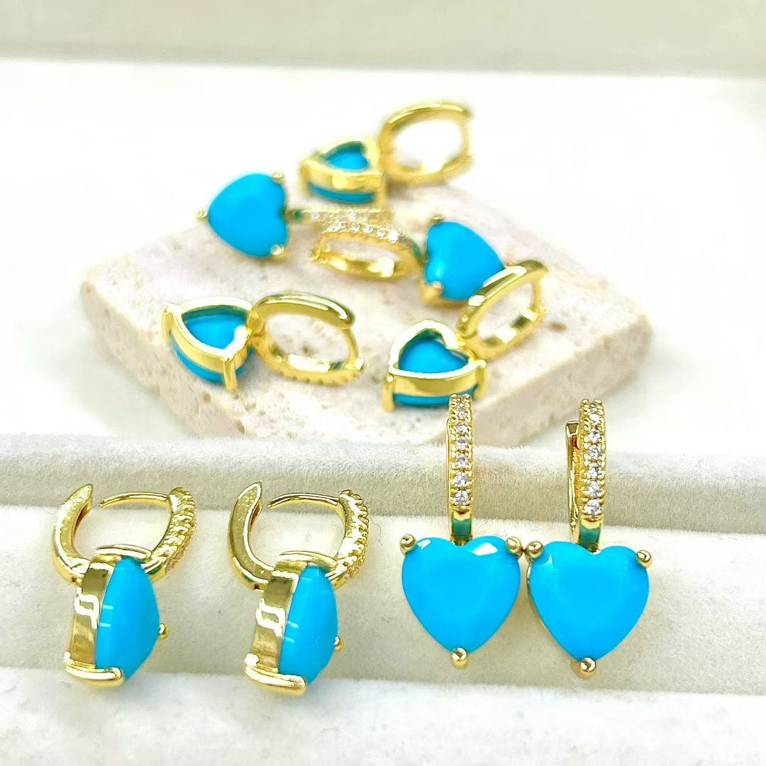 Wholesale Light luxury heart earrings