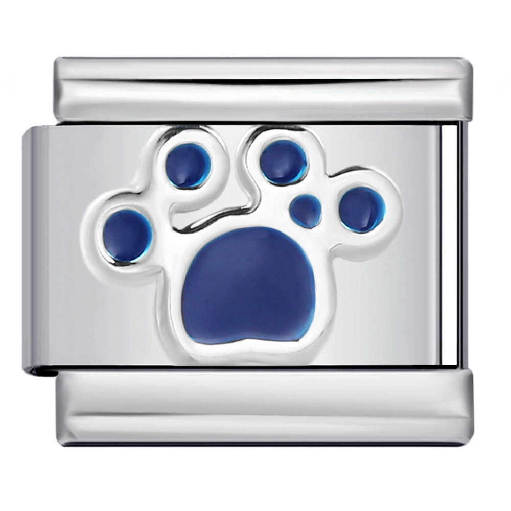 Wholesale Italian Charm Bracelet 9mm DIY Splicing Removable Cat Claw Stainless Steel Composable Bracelet