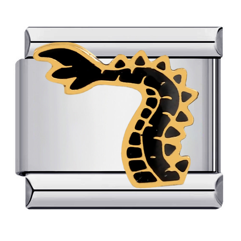 Wholesale Italian Charm Bracelet 9mm DIY Splicing Removable Chinese Culture Stainless Steel Composable Bracelet