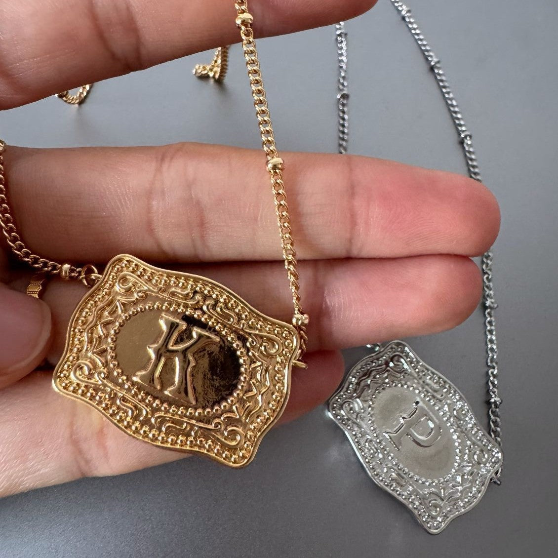 Wholesale Gold Plated Copper Letter Pendant Necklace,  Fashion Jewelry Accessory for Women