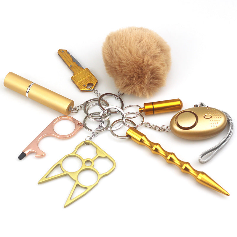 Wholesale Multifunctional Hair Ball Medicine Bottle 8-piece Keychain Keychains Accessories ACCVIP-KC-ZhiYa016