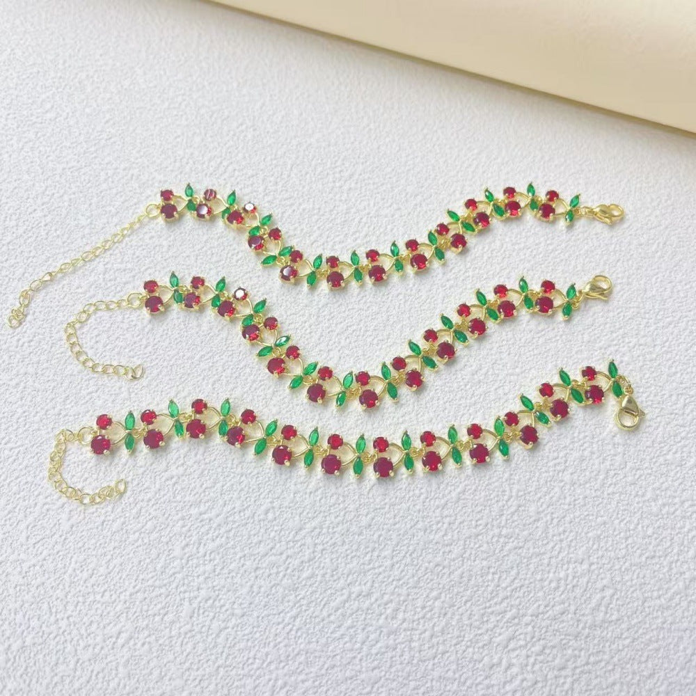 Wholesale  fruit series cherry bracelet jewelry