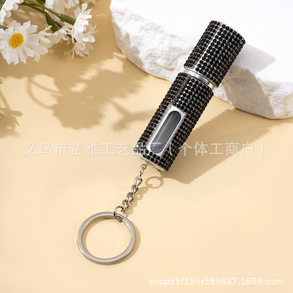 Wholesale Diamond Girl' s Perfume Bottled Keychain Portable with 5ml Jewelry Keychains Accessories