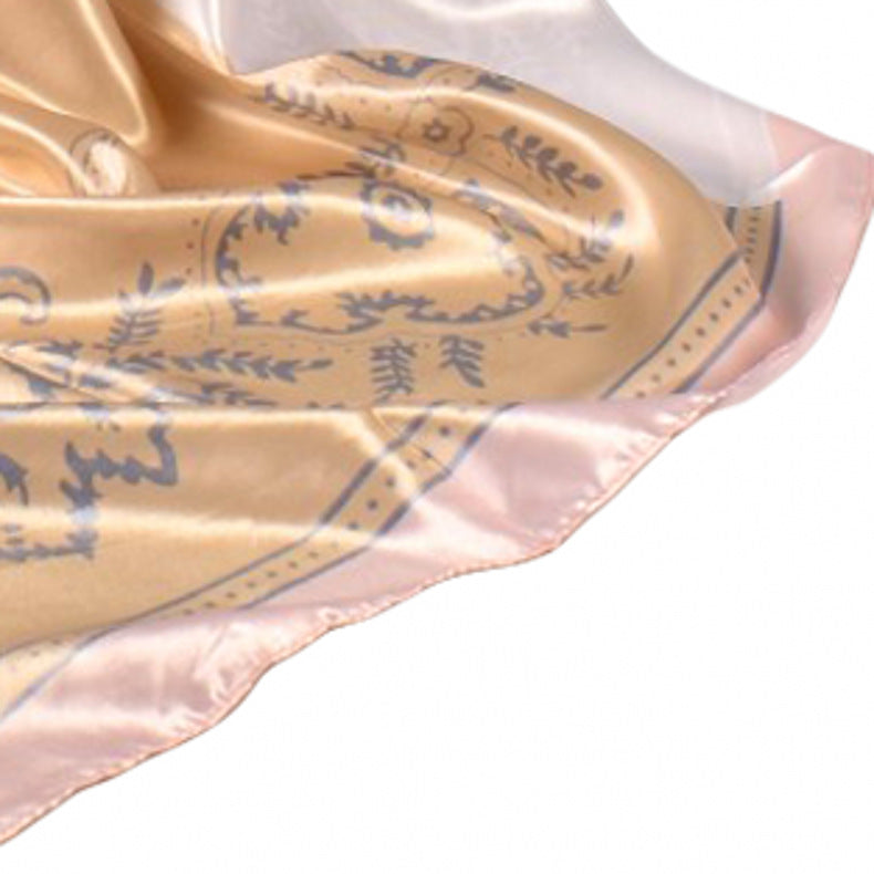 Wholesale color matching small cashew silk 90 sade printing scarf