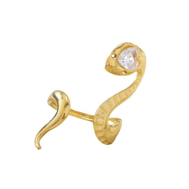 Wholesale Stainless Steel Snake-shaped Diamond-plated 18k Gold Rings ACC-RS-WangG003