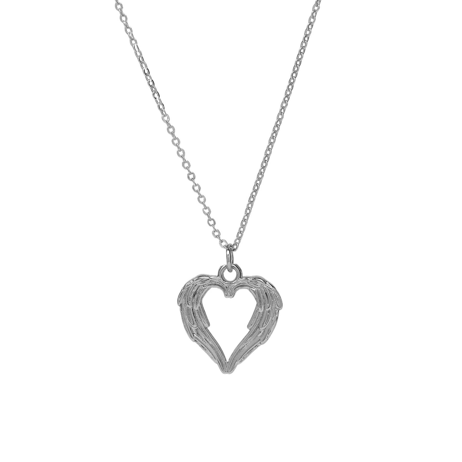 Wholesale  Brass Gloomy Hollow Heart-shaped Love Lady Pendant Clavicle Chain Necklace