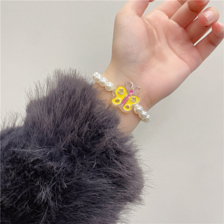 Wholesale Cartoon cute bear cute  pearl bracelet necklace
