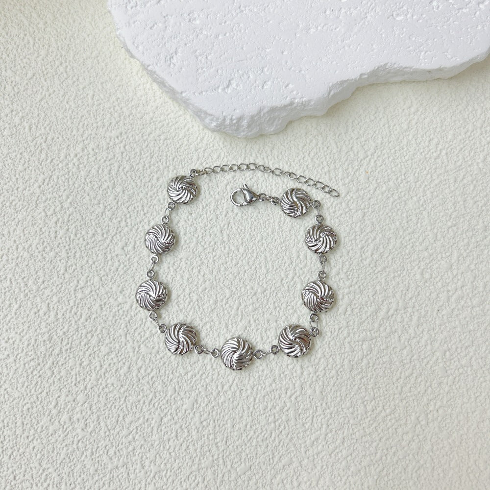 Wholesale  marine series stainless steel three-dimensional hollow shell necklace