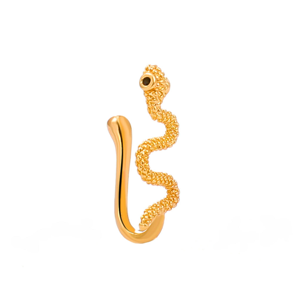 Wholesale  Metal Non-Perforated U-Shaped Nose Clip Snake-Shaped  Jewelry