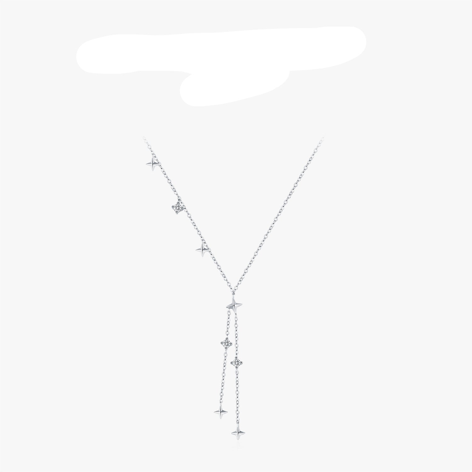 Wholesale s925 Silver Gothel Necklace Tassel Y-shaped Chain