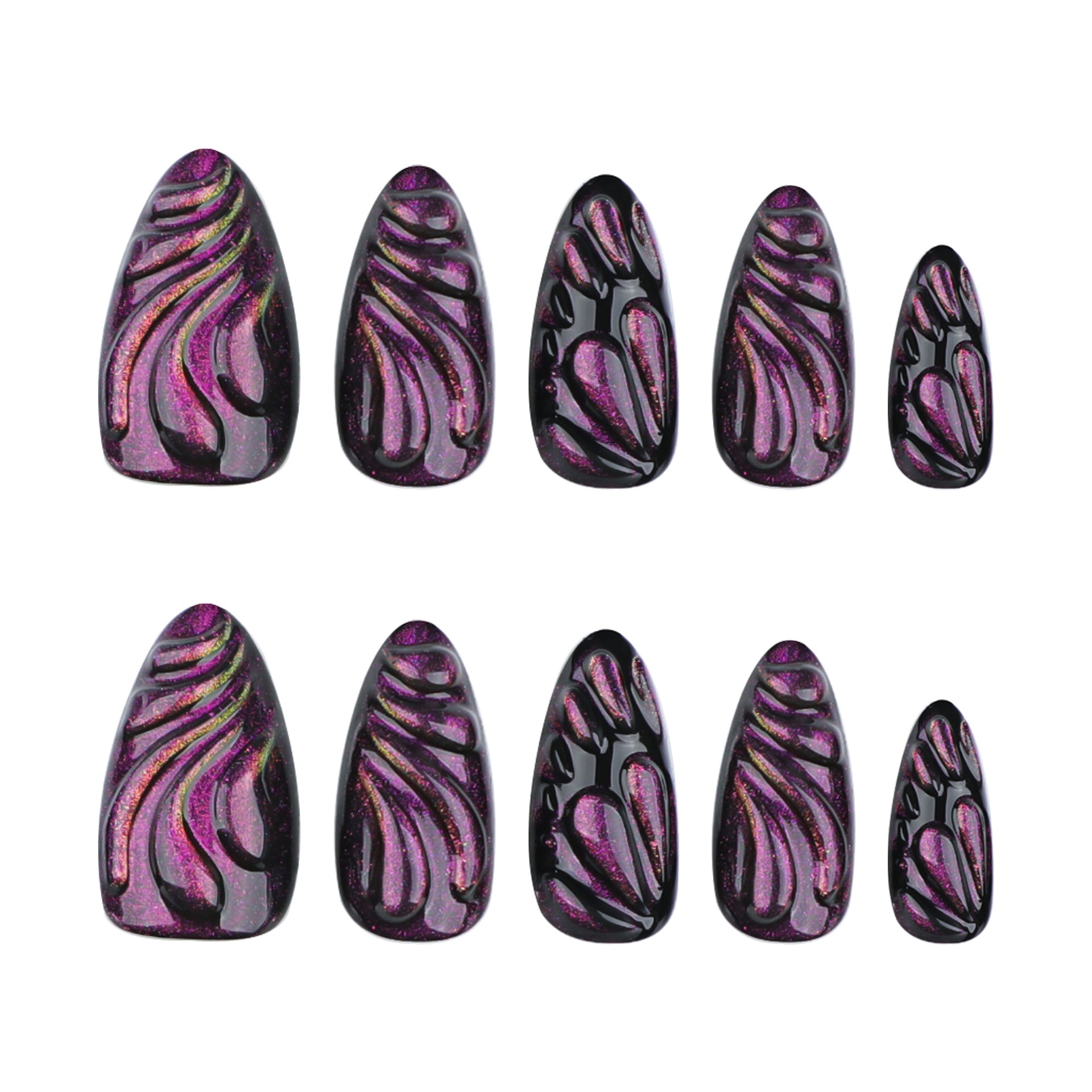 Wholesale 24 Pieces/box Butterfly Water Drop Cat Eye Nails Kits Nail Stickers