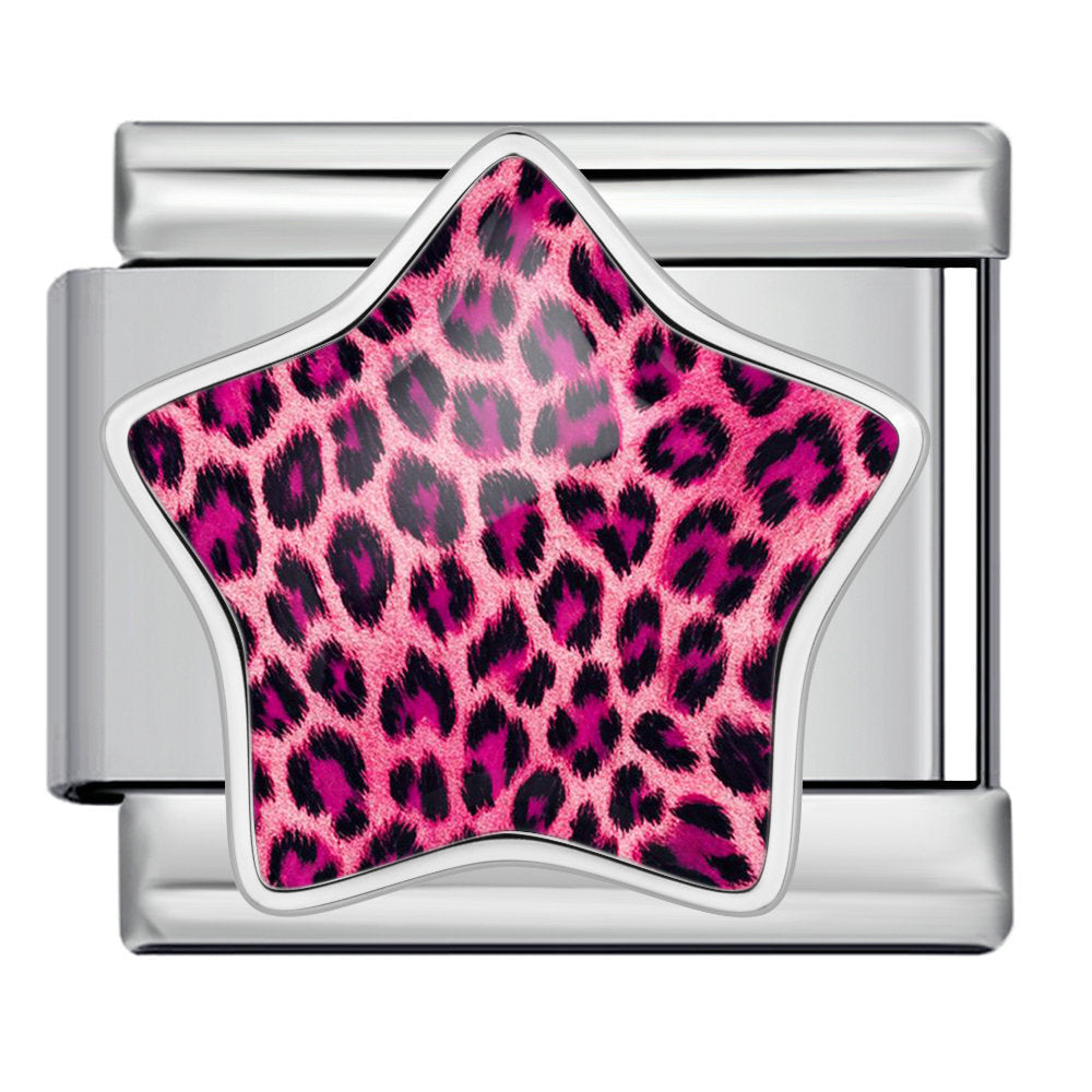Wholesale Leopard Print Star Stainless Steel Modular Bracelet Fashion Accessory for Resale