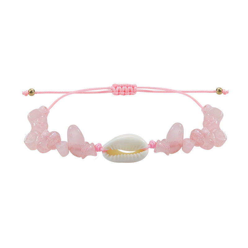 Wholesale gravel shell bracelet Opal amethyst stone bracelet