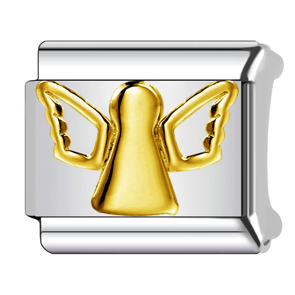 Wholesale  Italian Charm Bracelet 9mm DIY  five-pointed star   Creative Stainless Steel Composable Bracelet